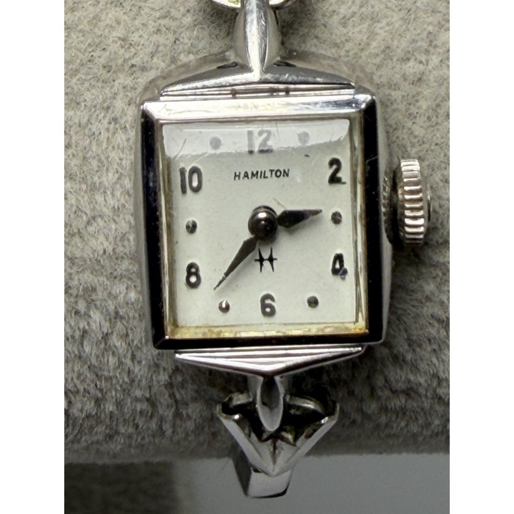 Hamilton Ladies Watch Manual Wind Works Vintage Cocktail 14MM 6" Gold Plated